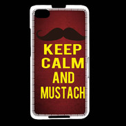 Coque Blackberry Z30 Keep Calm and Mustach Rouge