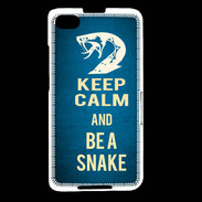 Coque Blackberry Z30 Keep Calm and Be a Snake bleu