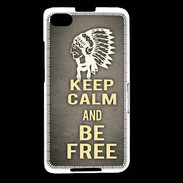 Coque Blackberry Z30 Keep Calm and Be Free Gris