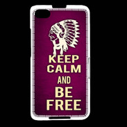 Coque Blackberry Z30 Keep Calm and Be Free Rose