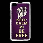Coque Blackberry Z30 Keep Calm and Be Free Violet
