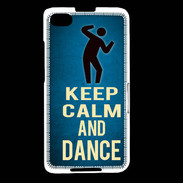 Coque Blackberry Z30 Keep Calm and Dance Bleu