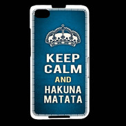 Coque Blackberry Z30 Keep Calm and Hakuna Matata Bleu