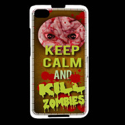 Coque Blackberry Z30 Keep Calm and Kill Zombies Orange