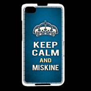 Coque Blackberry Z30 Keep Calm and Miskine Bleu