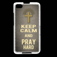 Coque Blackberry Z30 Keep Calm and Pray Christian Gris