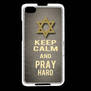 Coque Blackberry Z30 Keep Calm and Pray jewish Gris