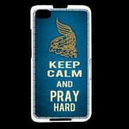 Coque Blackberry Z30 Keep Calm and Pray Muslim Bleu