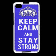 Coque Blackberry Z30 Keep Calm and Stay strong Bleu