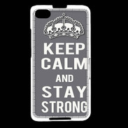 Coque Blackberry Z30 Keep Calm and Stay strong Gris