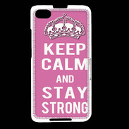 Coque Blackberry Z30 Keep Calm and Stay strong Rose