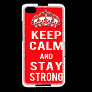 Coque Blackberry Z30 Keep Calm and Stay strong Rouge