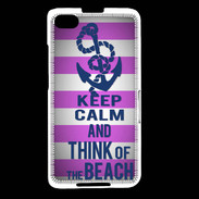 Coque Blackberry Z30 Keep Calm and Think Beach Rose