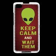 Coque Blackberry Z30 Keep Calm and Wait Alien Rouge