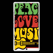 Coque Nokia Lumia 930 Peace Love Music