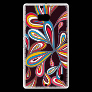 Coque Nokia Lumia 930 Flower power sur fond noir