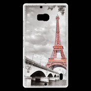 Coque Nokia Lumia 930 Tour Eiffel rouge sur fond en noir et blanc
