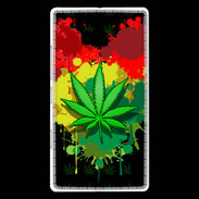 Coque Nokia Lumia 930 Feuille de cannabis et cœur Rasta