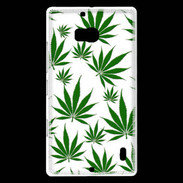 Coque Nokia Lumia 930 Feuille de cannabis sur fond blanc