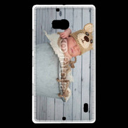 Coque Nokia Lumia 930 Bébé nounours dormant dans une bassine