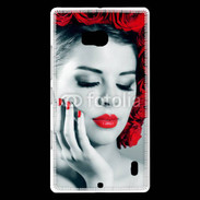 Coque Nokia Lumia 930 Vernis rouge et roses esthétisme