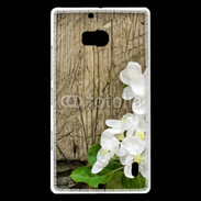 Coque Nokia Lumia 930 Fleurs sur fond en bois