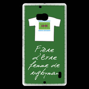 Coque Nokia Lumia 930 Femme de rugbyman Bonus offensif-défensif Vert