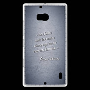Coque Nokia Lumia 930 Les Folies Bleu Citation Oscar Wilde