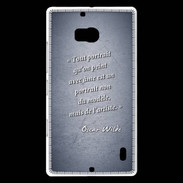 Coque Nokia Lumia 930 Portrait Ame Bleu Citation Oscar Wilde
