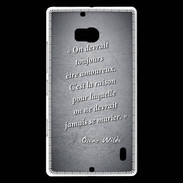 Coque Nokia Lumia 930 Toujours amoureux Noir Citation Oscar Wilde