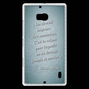 Coque Nokia Lumia 930 Toujours amoureux Turquoise Citation Oscar Wilde