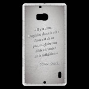 Coque Nokia Lumia 930 Tragédie Gris Citation Oscar Wilde