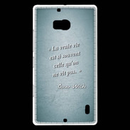 Coque Nokia Lumia 930 Vrai vie Turquoise Citation Oscar Wilde