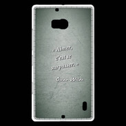 Coque Nokia Lumia 930 Aimer Vert Citation Oscar Wilde