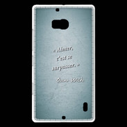 Coque Nokia Lumia 930 Aimer Turquoise Citation Oscar Wilde