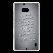 Coque Nokia Lumia 930 Enfants parents Noir Citation Oscar Wilde