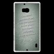Coque Nokia Lumia 930 Enfants parents Vert Citation Oscar Wilde
