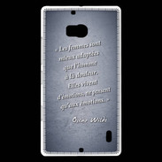 Coque Nokia Lumia 930 Femmes émotions Bleu Citation Oscar Wilde