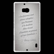 Coque Nokia Lumia 930 Femmes émotions Gris Citation Oscar Wilde