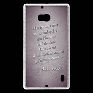 Coque Nokia Lumia 930 Femmes émotions Violet Citation Oscar Wilde