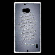 Coque Nokia Lumia 930 Homme animal Bleu Citation Oscar Wilde