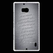 Coque Nokia Lumia 930 Homme animal Noir Citation Oscar Wilde