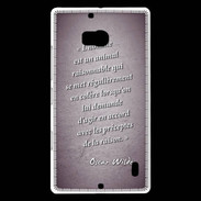 Coque Nokia Lumia 930 Homme animal Violet Citation Oscar Wilde