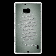 Coque Nokia Lumia 930 Homme animal Vert Citation Oscar Wilde