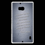Coque Nokia Lumia 930 Homme veut Bleu Citation Oscar Wilde