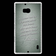 Coque Nokia Lumia 930 Homme veut Vert Citation Oscar Wilde