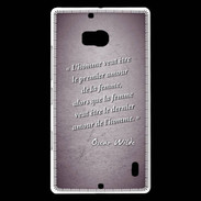 Coque Nokia Lumia 930 Homme veut Violet Citation Oscar Wilde