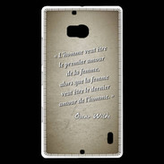 Coque Nokia Lumia 930 Homme veut Sepia Citation Oscar Wilde