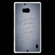 Coque Nokia Lumia 930 Brave Bleu Citation Oscar Wilde