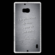 Coque Nokia Lumia 930 Brave Noir Citation Oscar Wilde